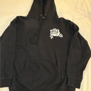 Black Rose Graphic Hoodie - Women